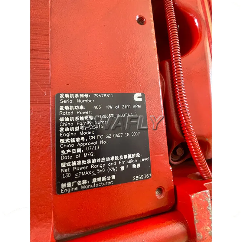 Новый дизельный двигатель SWAFLY QSX15 в сборе для Cummins 540HP 2100 об/мин