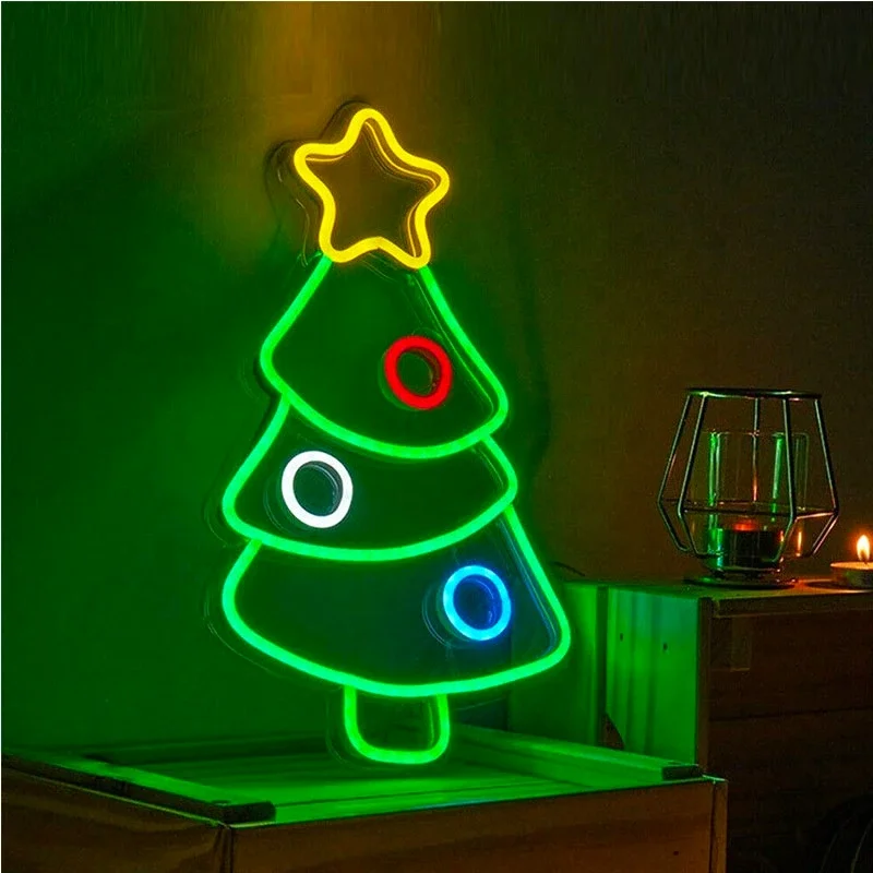 Happy Birthday Bar Party Decorations Electric Sign Anime Words Angel Wings Logo Neon Lights LED Custom Neon Sign