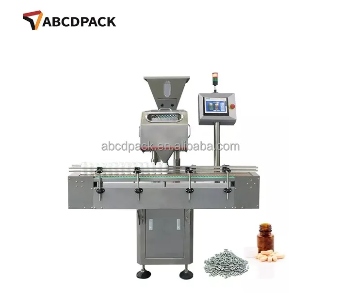 8 Channels Vibration Electronic Fully Automatic Bottle Tablet Counter Machine Filling Capsule Counting Machine Line