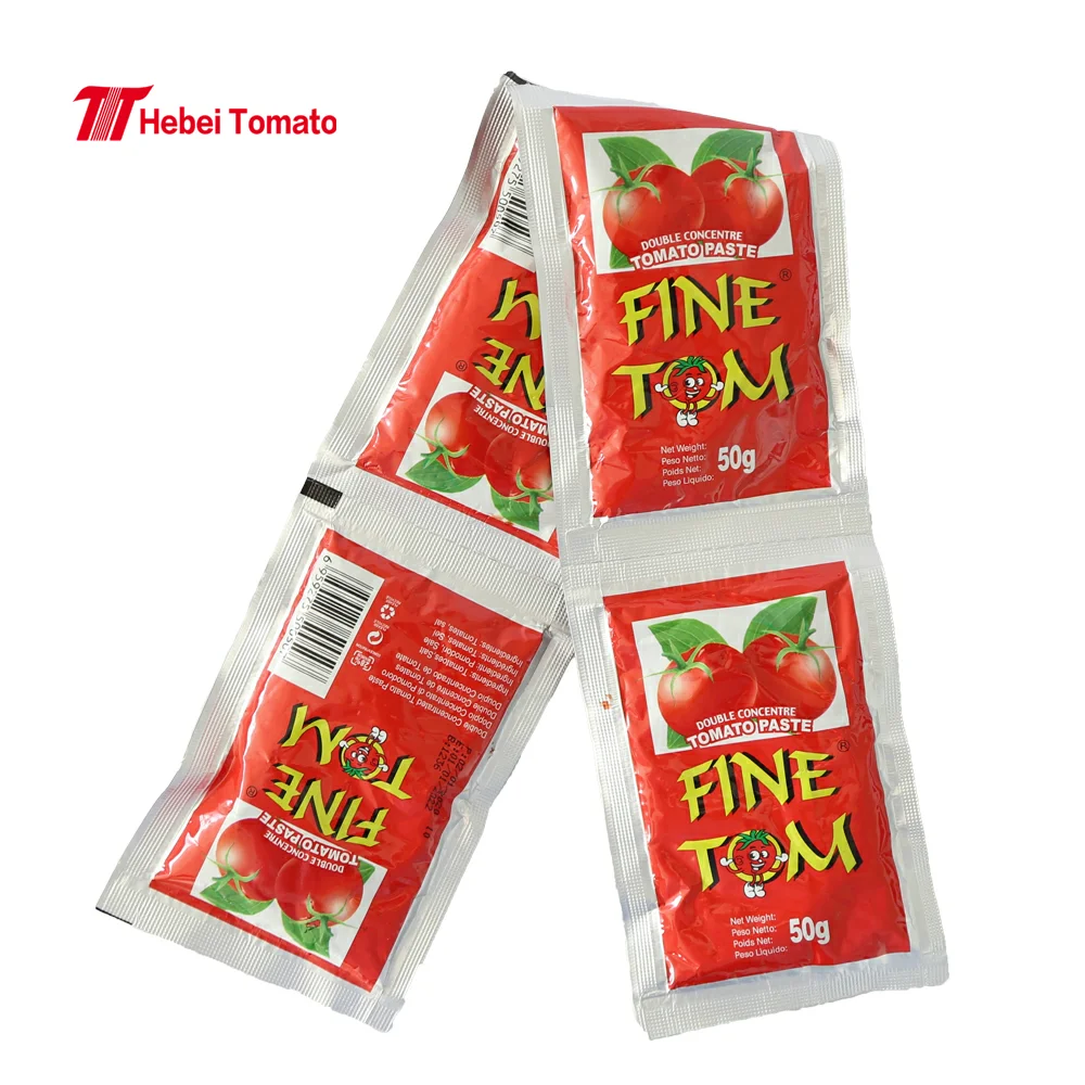 Sachet tomato flat sachet tomato paste with 50g 56g 70g sizes