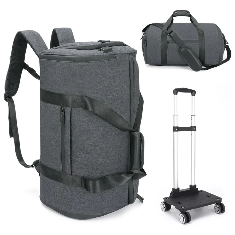 OEM Men Rolling Garment Cover Unisex Foldable Travel Suit Bag with Shoe Pocket Garment Suite case Travelling Bags Luggage