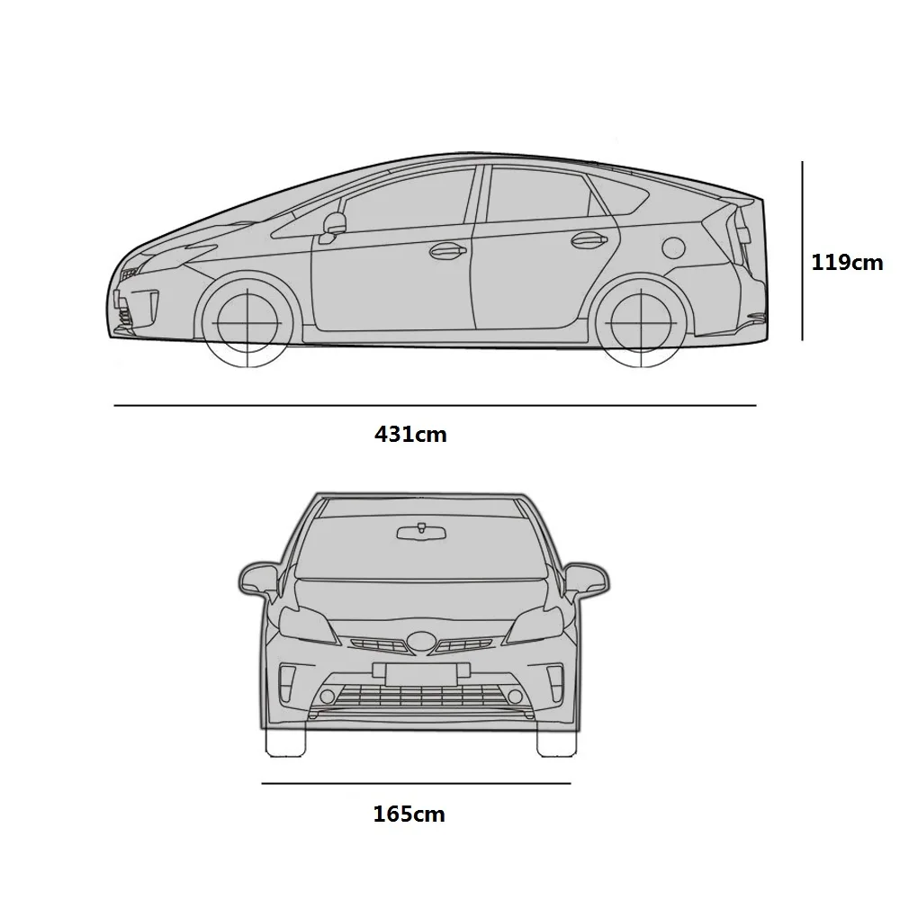 kly Full S M L XL Waterproof and Sun Protection PEVA Car Cover