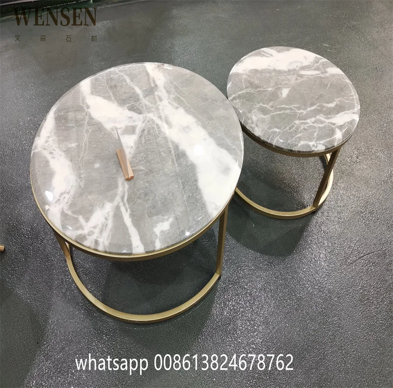 High Quality Home Furniture Smart Design Wholesale black marble China Living Room Furniture Stainless Steel Coffee Table