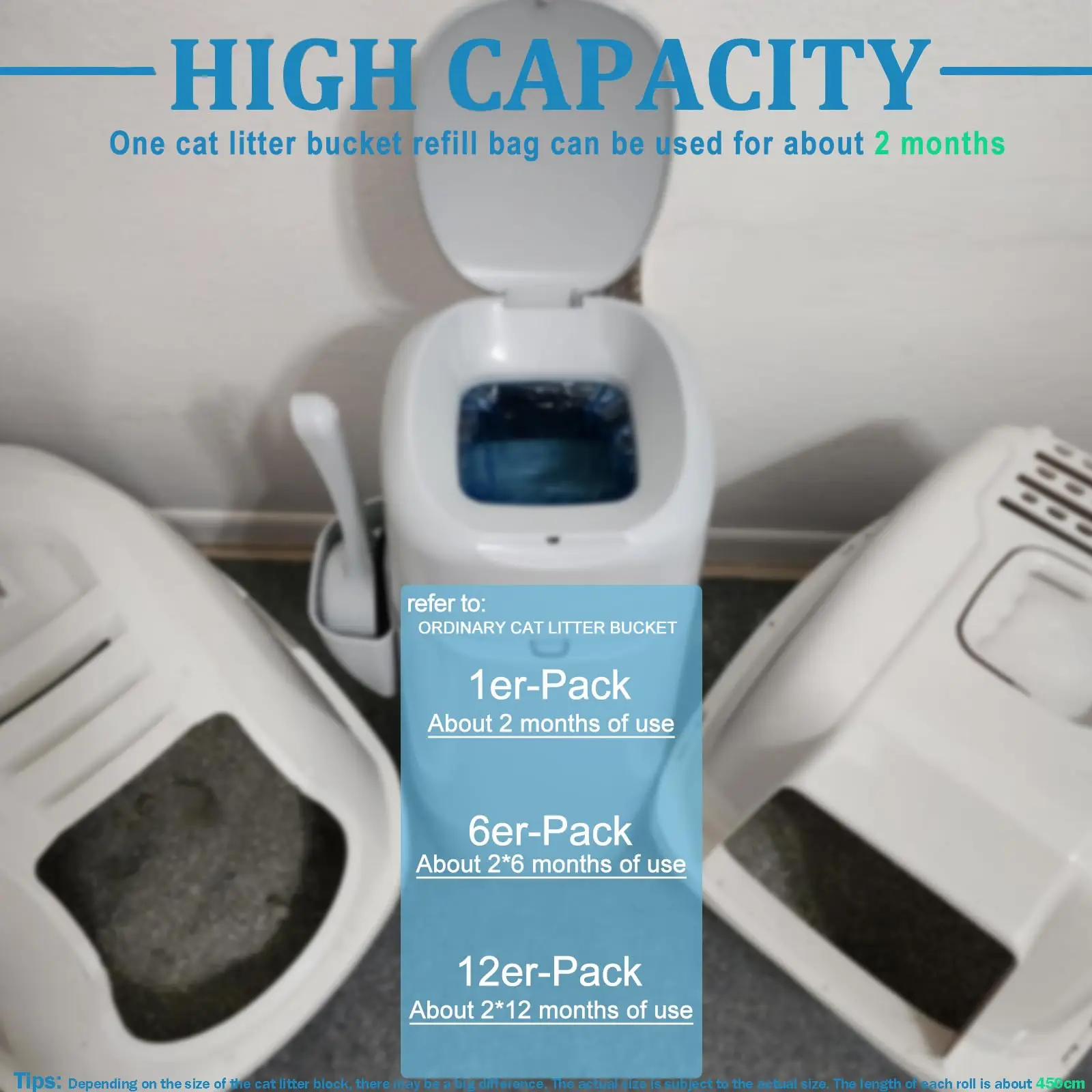 12 Nappy Bin Refill Cassettes Excellent Sealing and Toughness Nappy Bin Refill Bags Compatible with All Nappy Bins & Cat