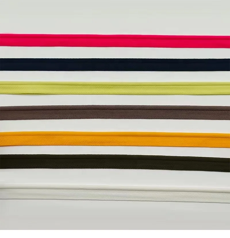 High Quality Manufacturer Custom 10mm Satin Piping Insertion Cord Flange Bias Binding Tape for Home Textiles and Clothing