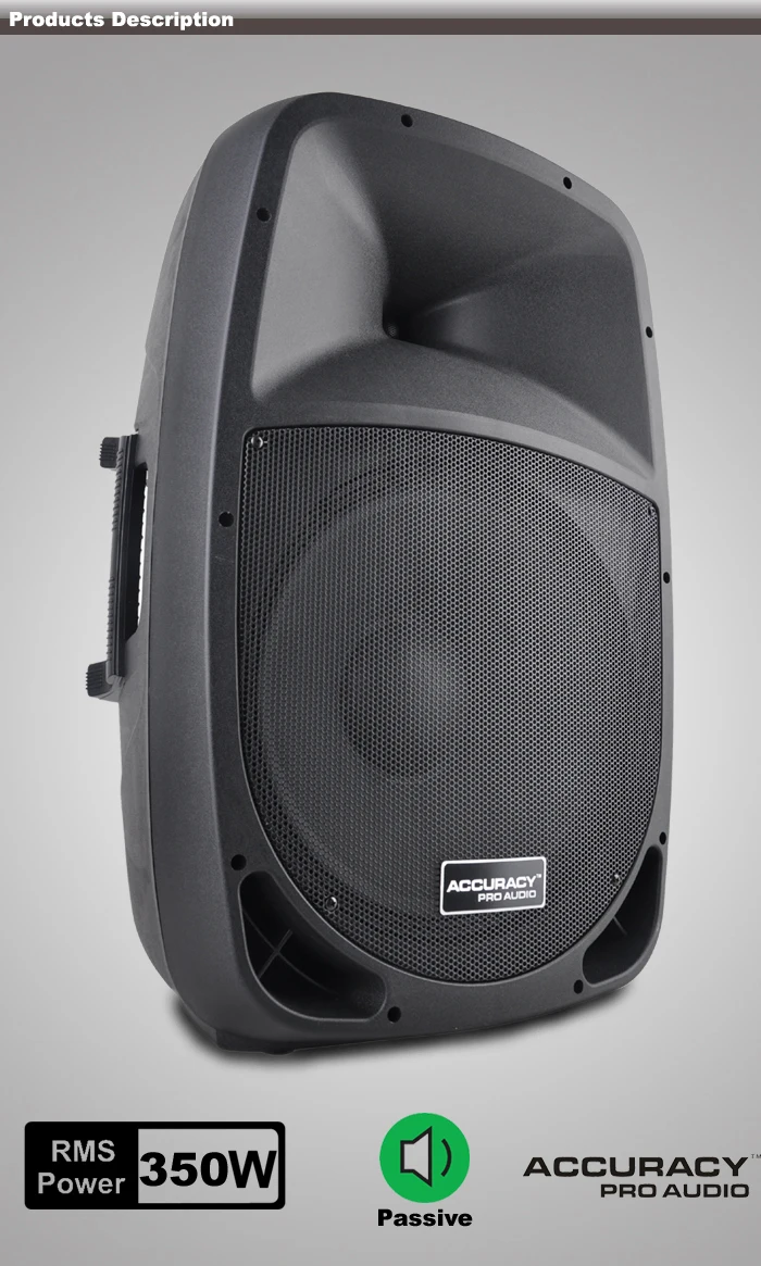 Accuracy Pro Audio PMK15 15-Inch 350W Best Plastic Passive Speakers for Indoor/Outdoor DJ Use