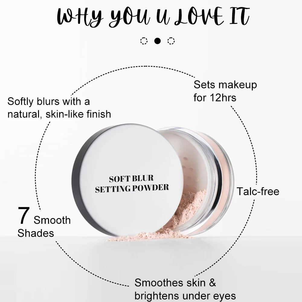 OEM Long-Lasting Face Makeup Oil-Control Concealer with Waterproof Loose Setting Powder