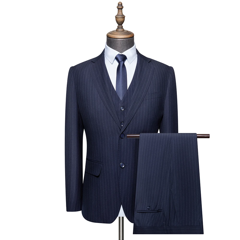 
OEM Fashion Wedding Slim Fit Blue Plaid Business Men Suit 