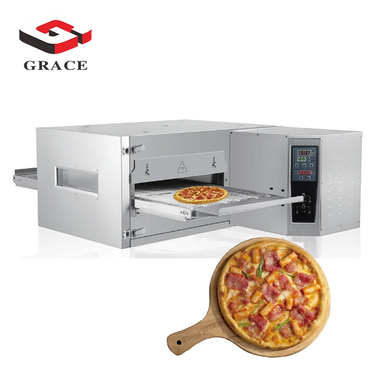 conveyor pizza oven China Cheap Stainless Steel Commercial Kitchen Equipment Bake Pizza Bakery Deck Oven machine counter top con