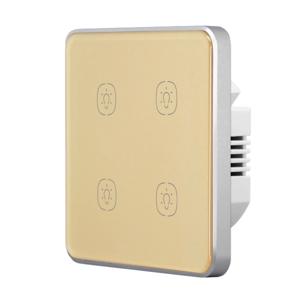 SZMYQ 4 Channel WiFi Light Switch Mobile Control Smart Home Products Waterproof Switches No Neutral Tempered Glass Touch Switch
