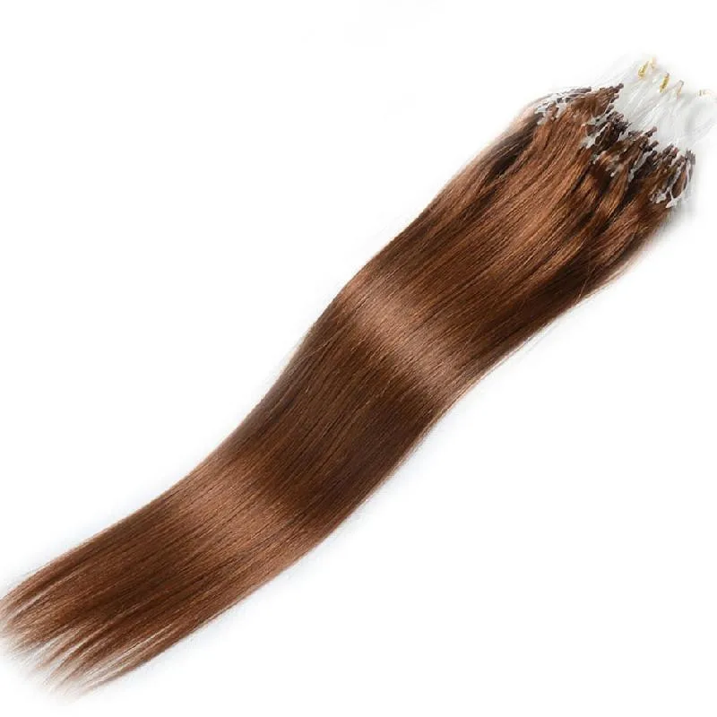 Hot Sale Micro Nano Tip Link Human Hair Double Drawn 100% Virgin Cuticle Aligned Micro Loop Ring Hair Extensions