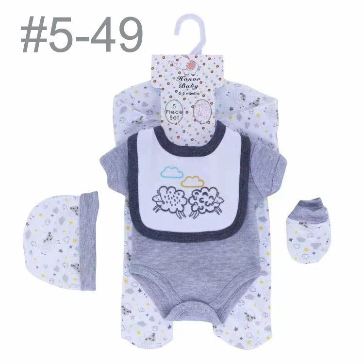 2024 Wholesales Baby boys girls summer clothing sets Short sleeve newborn baby clothes sets new born baby birthday gift sets