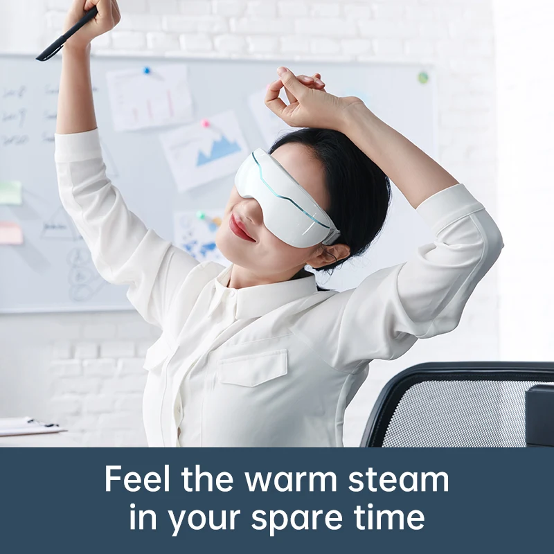 Steam Eye Mask Nano Atomization Steam Electric Smart Eye Massager for Dry Eyes Relief Dark Circles and Puffiness