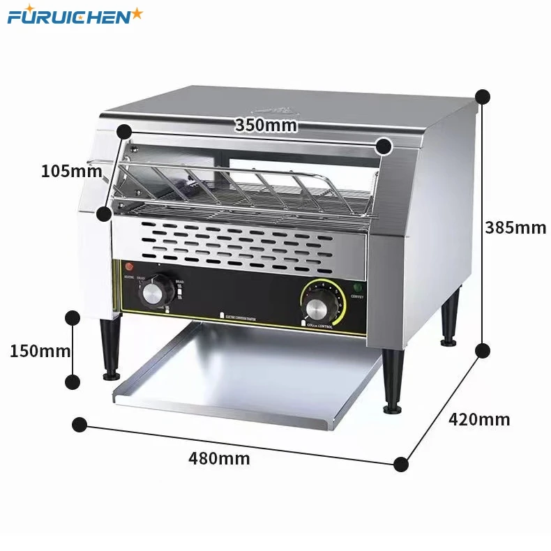 Furuichen Commercial Vertical Electric Conveyor Toaster Heating Element Slice Conveyor Toaster