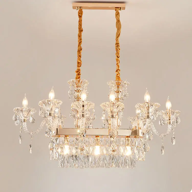 Modern Luxury gold Crystal Chandeliers for Living Room Bedroom Villa Hotel hall large hanging Pendant Lamp crystal Lighting