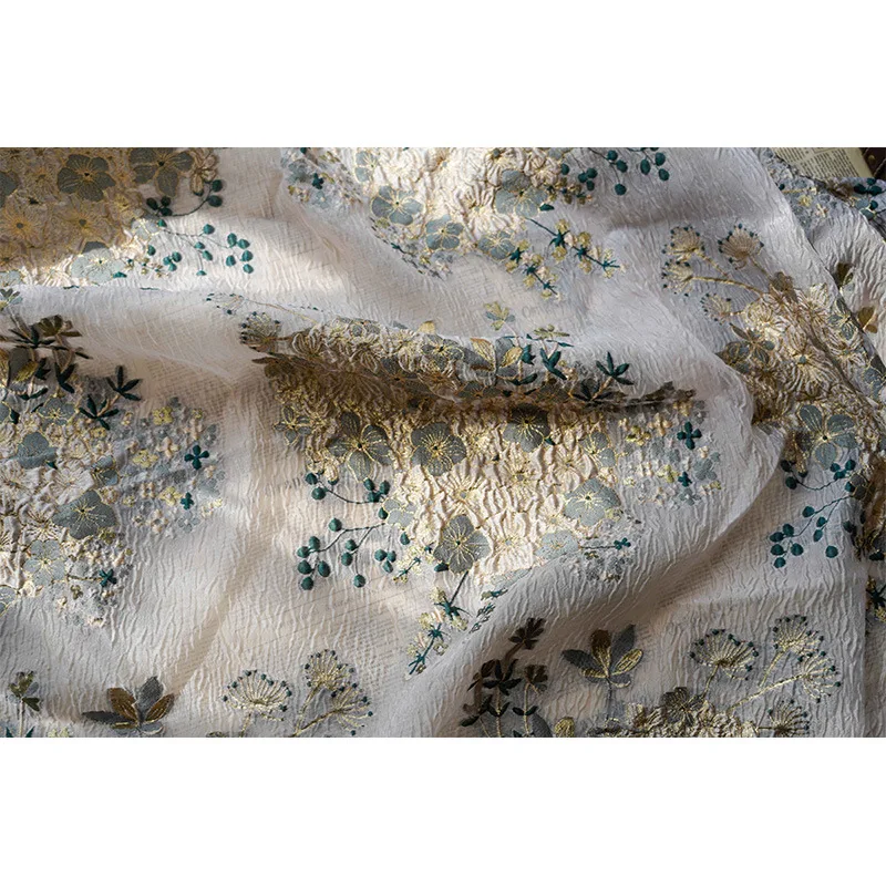 100% polyester Woven product graceful flower pattern design jacquard fabric