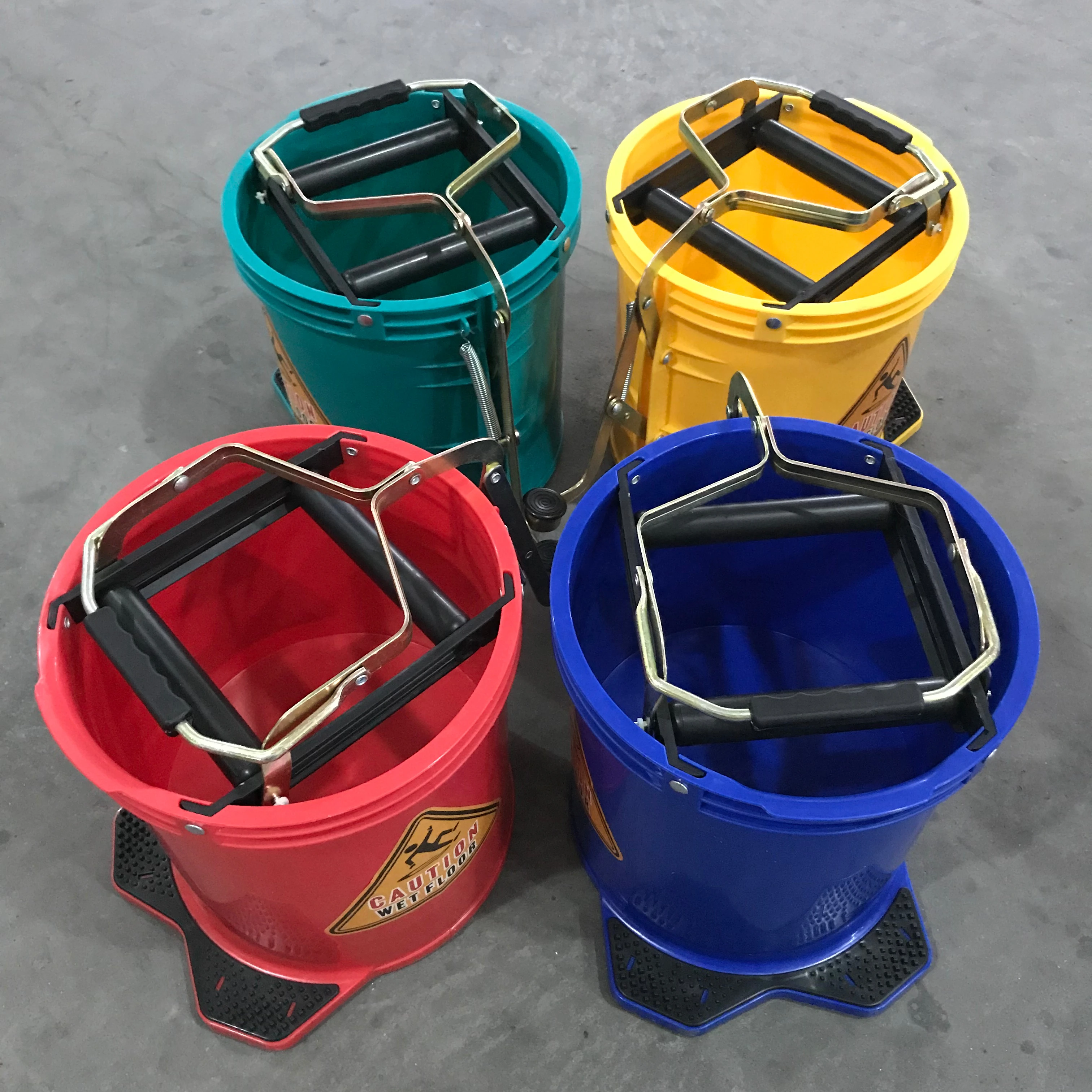 16 Liters  Blue Plastic Wringer Mop Bucket squeeze bucket (60231802073)