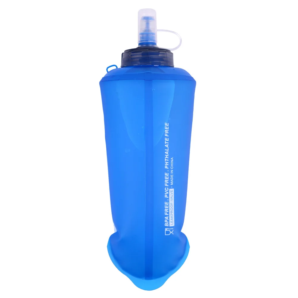 wholesale 500ml TPU Soft Drinking Water Bottle Folding Water Bag Flask Travel Bottles For Outdoor Folding Bottle