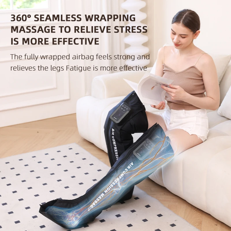 Improve Circulation Rechargeable Digital Air Compression Leg Recovery System Sports Heating Recovery Massage Boots