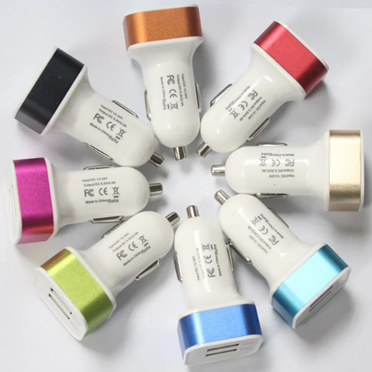 Mobile Accessories 2 USB Battery Charger Powered 2.1 Amp Double Car Charger USB