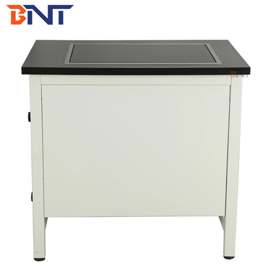 Flip top monitor lockable case school computer desk for training center