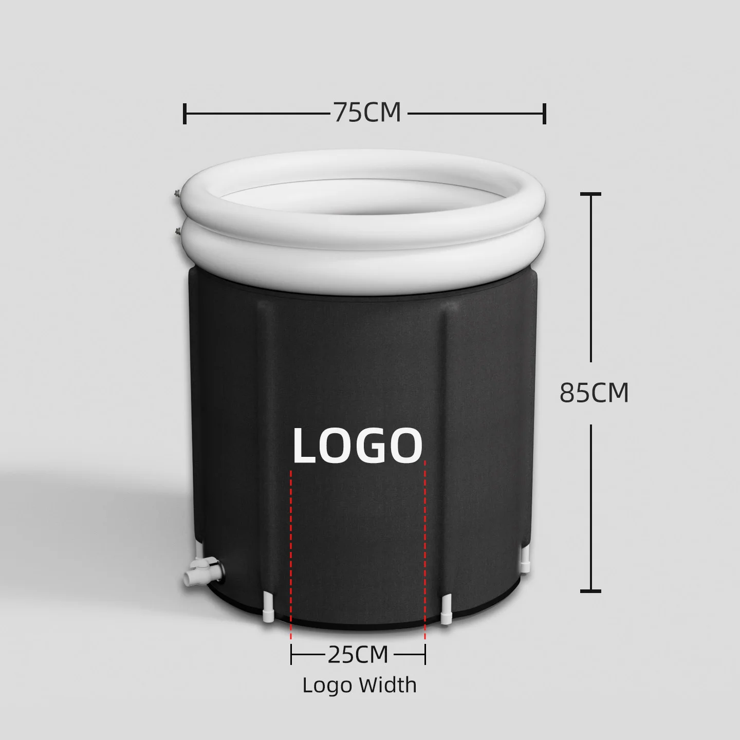 Foil Design 6 layers materials 2024 New Patented Fitness Leak Proof Detachable Ice Bath Inflatable Inner Tub and Outer Tub