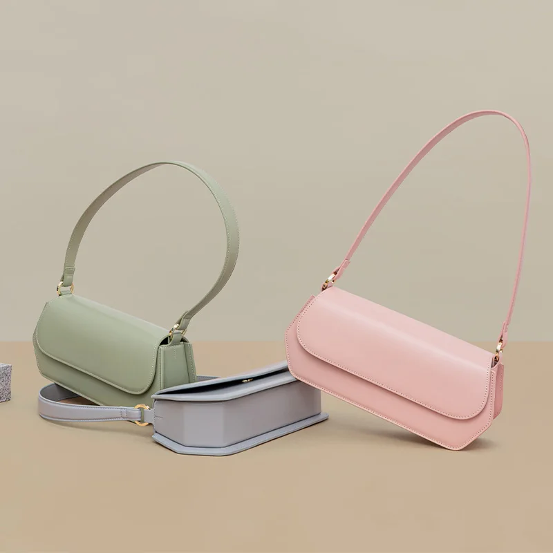 2024 new high-end Genuine Leather chain shoulder armpit bags ladies design purses for women