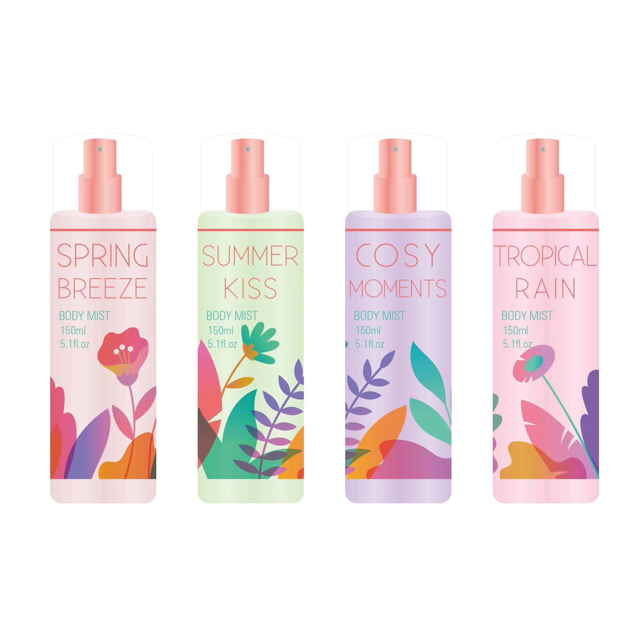 150ml Summer Citrus Fragrance Mist Refreshing Lemon Body Spray Passion Fruit Body Mist for Spa Works and Body Wellness Care