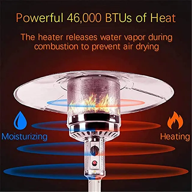 Factory wholesale Outdoor garden umbrella shape gas patio heater