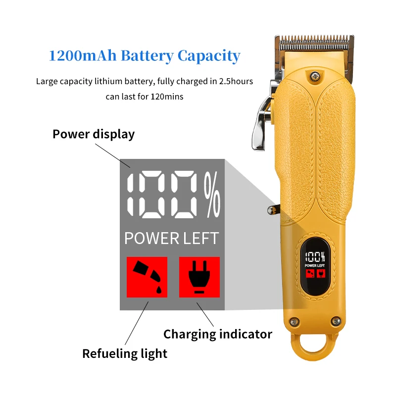 High Speed Clipper Brushless Motor Barber Shaver Use Professional Electric Hair Clipper Trimmer For Men