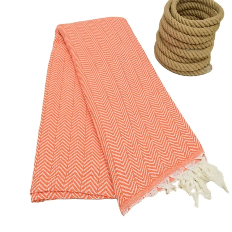 100% высокого качества ручного изготовления двусторонняя хлопковая ручной работы-одеяло King Size 200x230 см нетканого материала с бахромой Damla пледы оранжевый