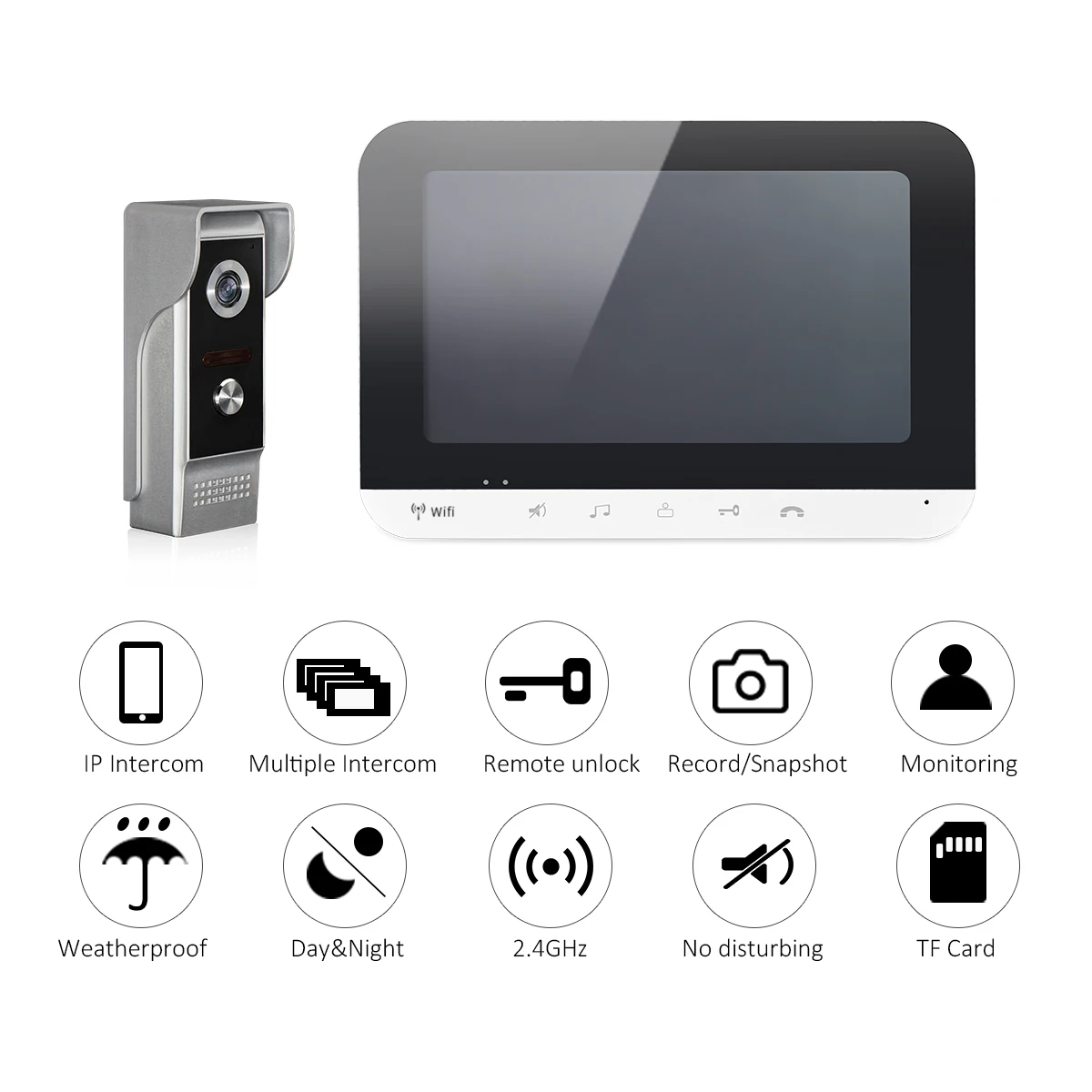 China Factory Smart Home Doorbell Doorphone Video Doorbell Camera Ring Call Button Door Bell Video Deurbel