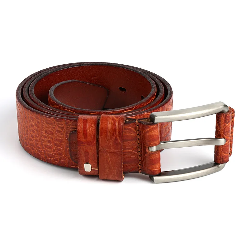 New Arrival Fashion Luxury Famous Brand Crocodile Designer Men Genuine Leather Belts