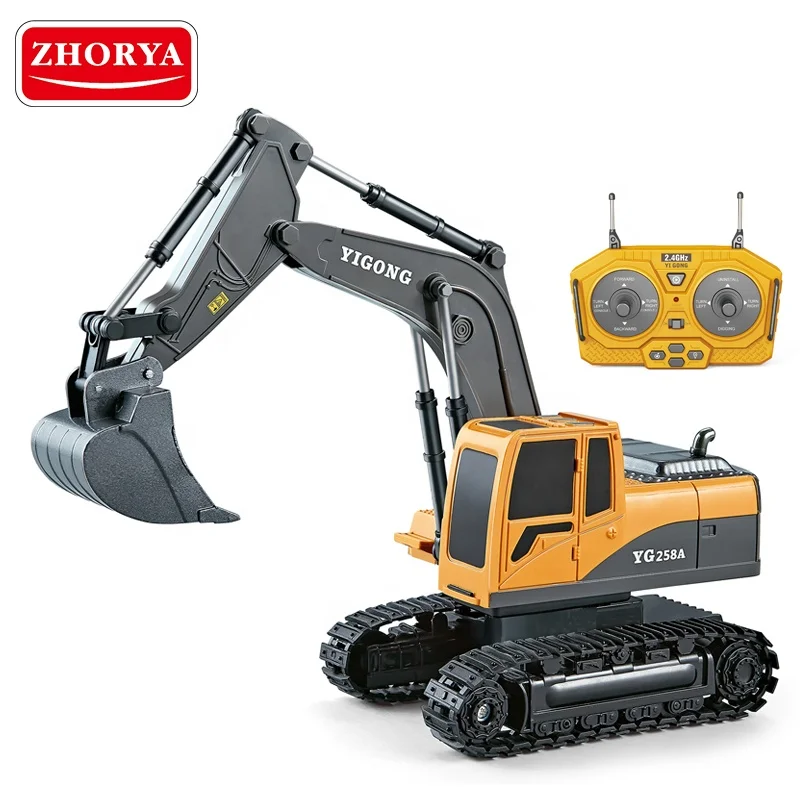 RC Excavator/Bulldozer 1/20 2.4GHz 11CH RC Construction Truck Engineering Vehicles Educational Toys with Light Music