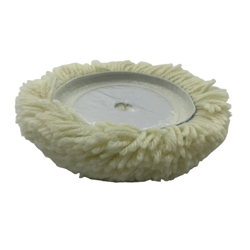 5 Inch White Wool Felt Polishing Wheel Cutting Pad Wool Polishing Wheel For Car Wool Pads For Car Buffing