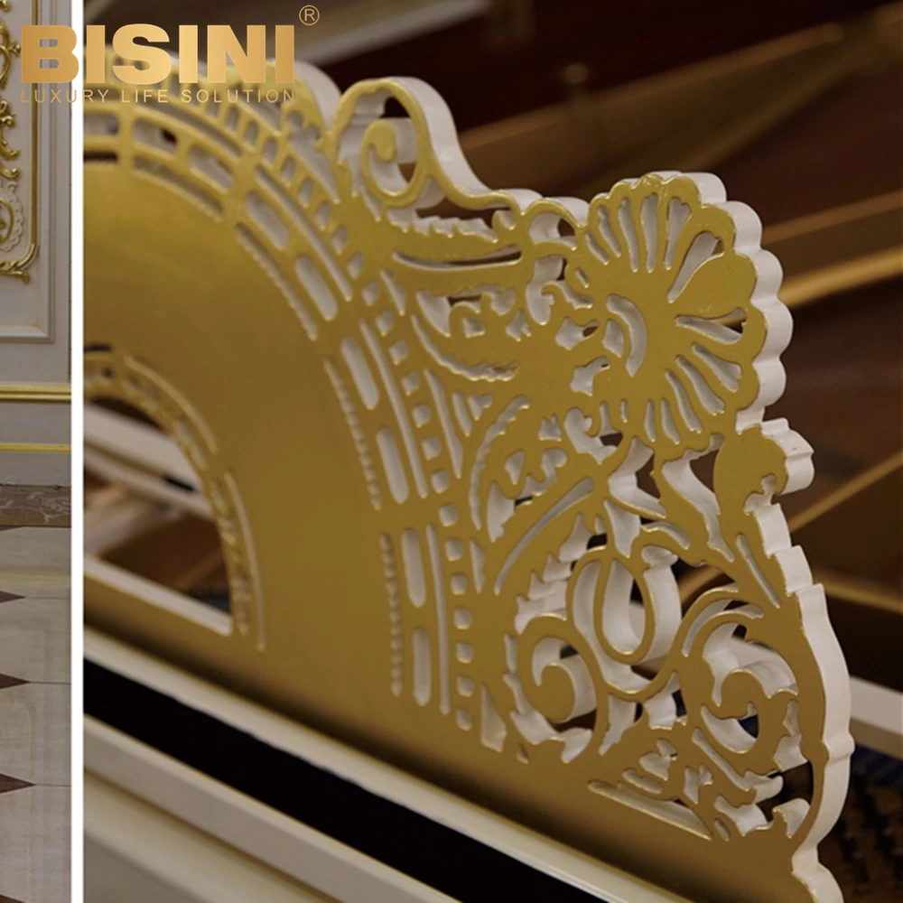 Deluxe Palace Style 24K Gold Leaf Carved Wood Color Floral Handpainted Professional Performance 88 Keys Germany Grand Piano