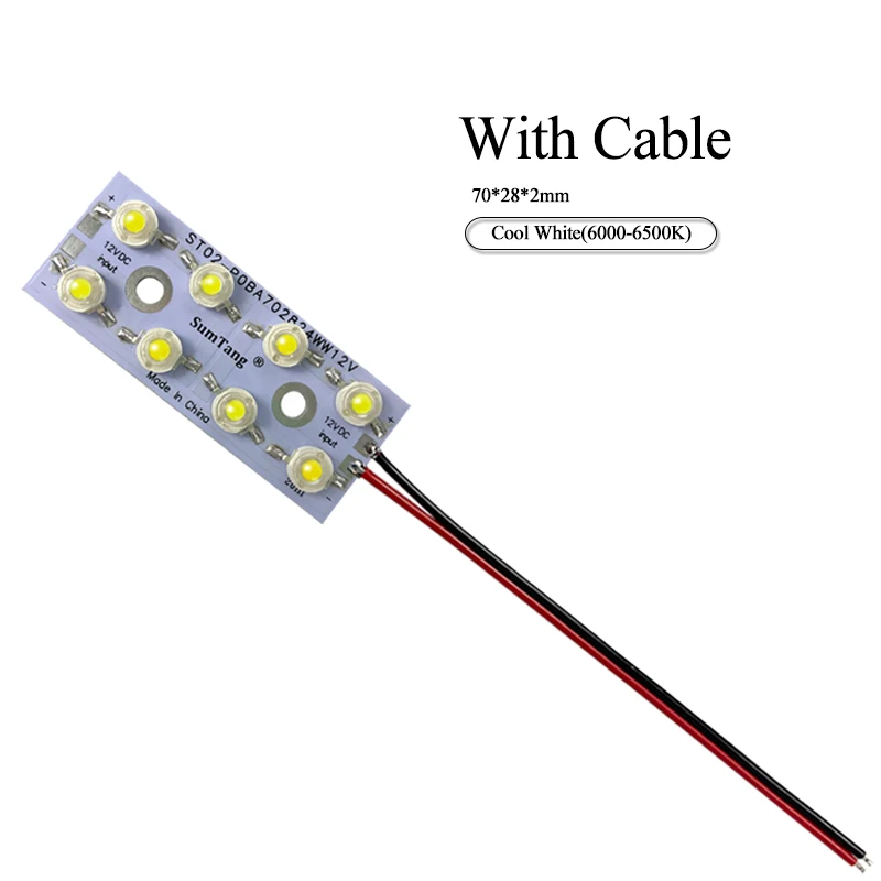 Bridgelux LED Chip  DC Custom PCBA LED for camping for car 8-24W 8PCS 1-3W LED 500-1400mA