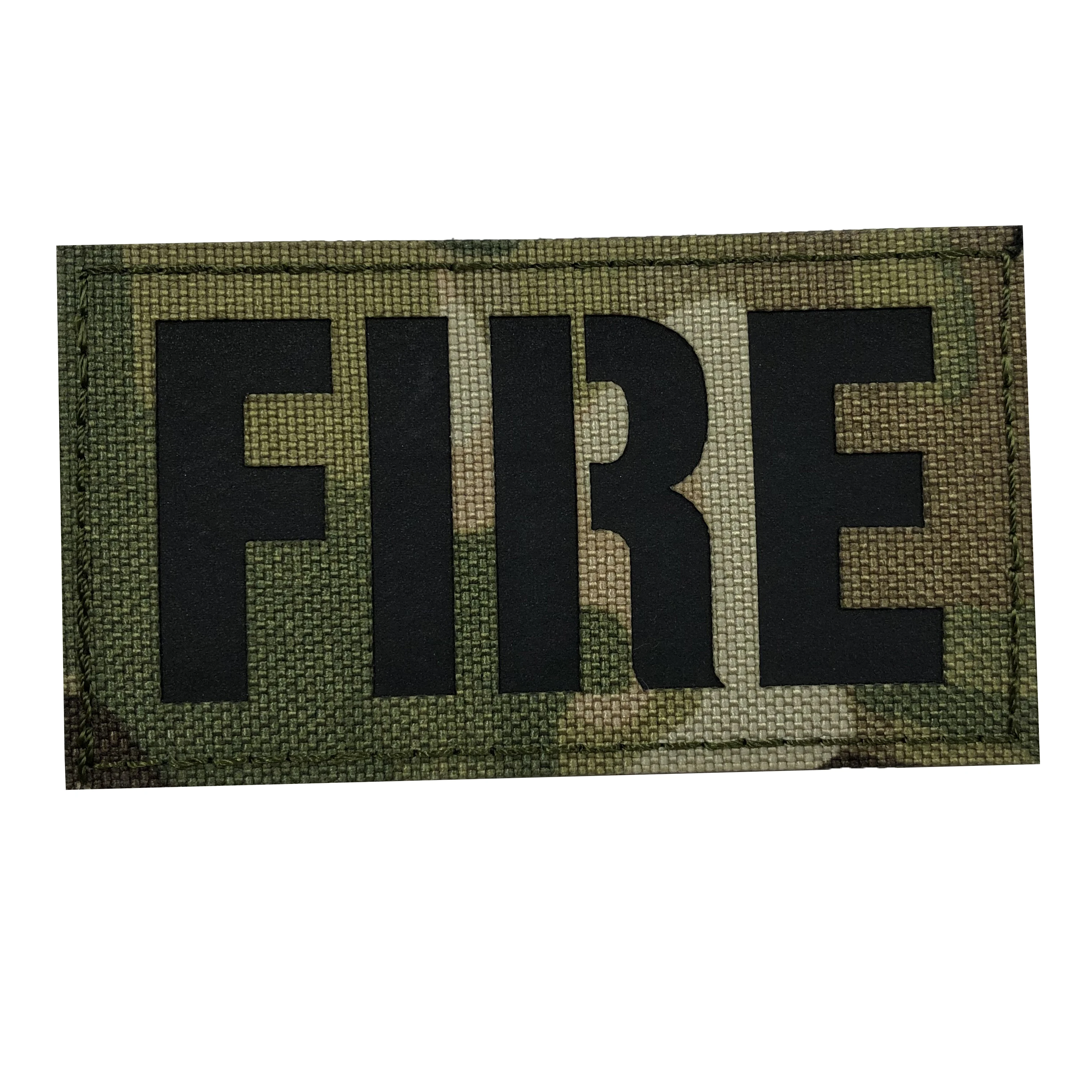 PRESS Letters Custom Infrared Reflective IR Patches Tactical 2x5 Media Laser Cut Hook Patch