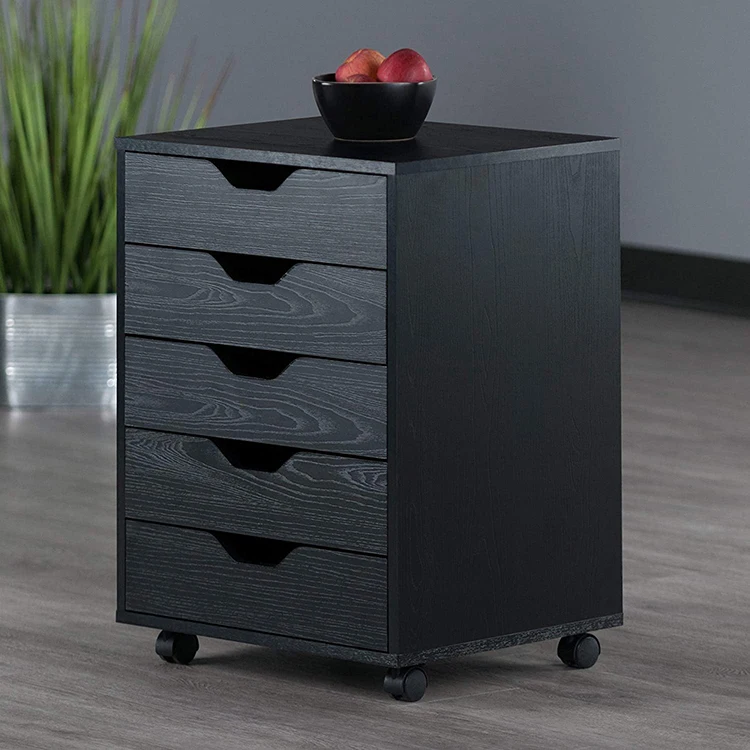 Armoir Salon Design Modern Furniture Grey Oak Wood Home Office 5 Draws Living Room Cabinet