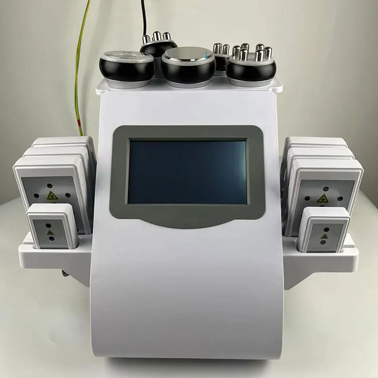 Hot Sell 6 In 1 Multifunction  40k Cavitation Vacuum Machine Fast Delivery Body Rf Slimming Fat Reduce Beauty Salon Use