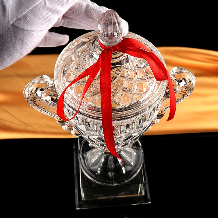 2023 Unique Design Crystal Sport Cheap Trophy Sport Star Glass Crystal Bowl Trophy