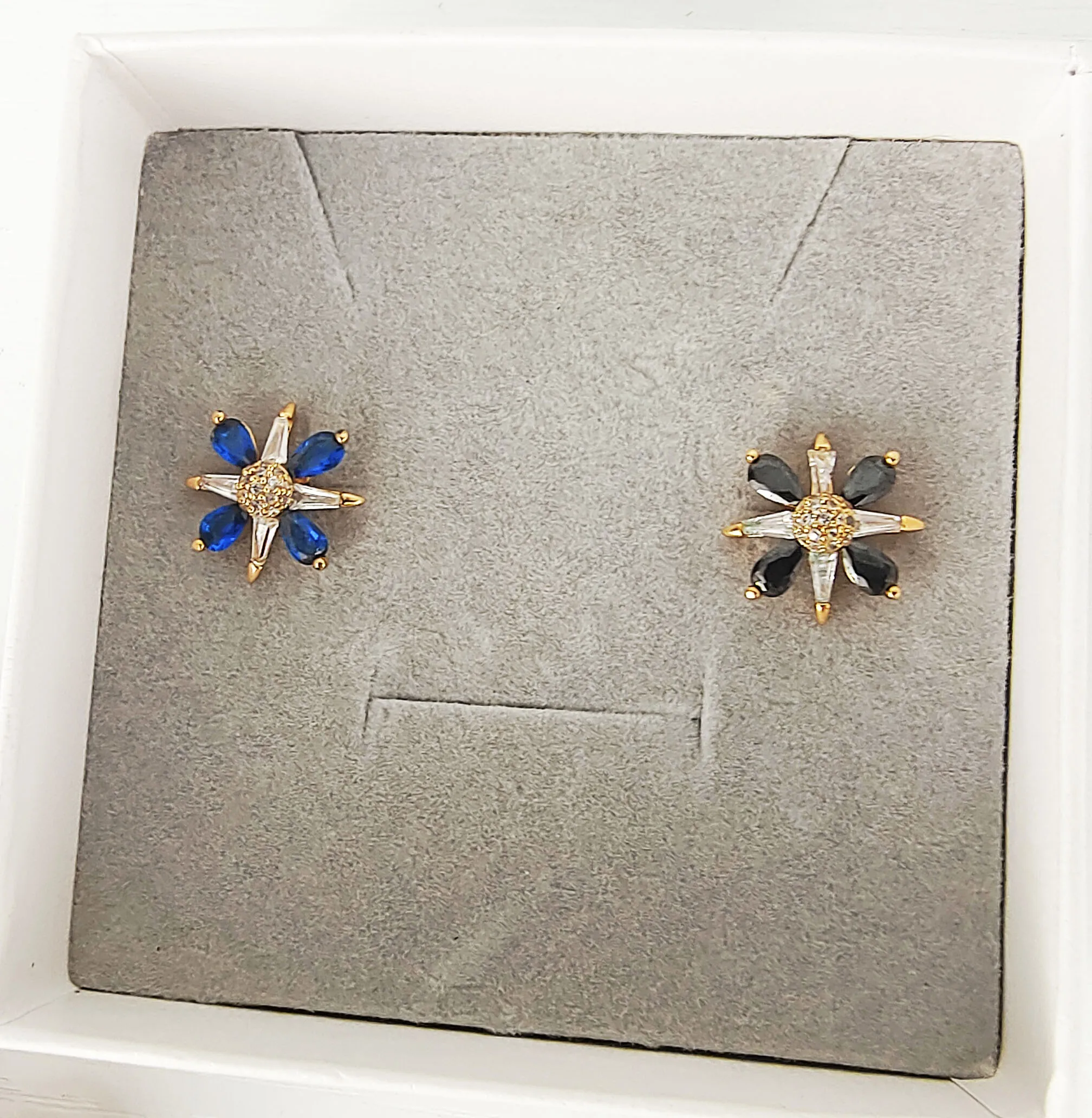 fashion jewelry wholesale circle jewelry mini women summer 18k gold plate hypoallergenic flower zirconia stud earring