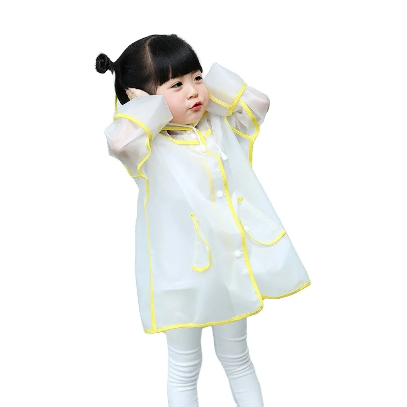 2022 hot sale hooded EVA waterproof  kid  poncho  for rainy days