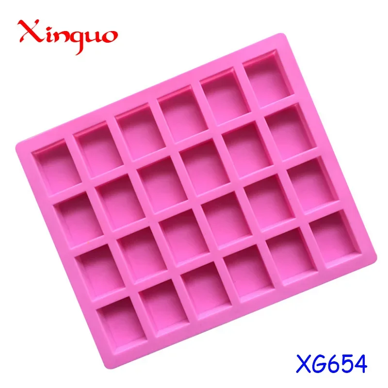 397 Hot Silicone Pudding Candy Mold 24 Cavity Square Silicone soap made handmade candle decoration mold soap craft supplies