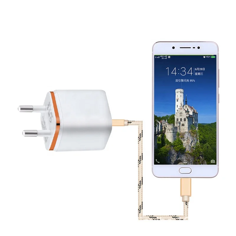  Автомобильный мобильный телефон Портативный Универсальный Android EU US Plug dual 2 usb c настенное зарядное устройство адаптер для Iphone 6 7 8 11 pro max