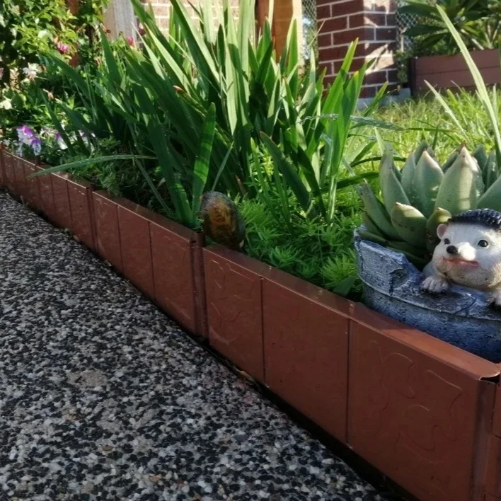 3M Length 10CM Height PATENTED Innovative Customized Garden decorative steel brick wall effect lawn garden edging