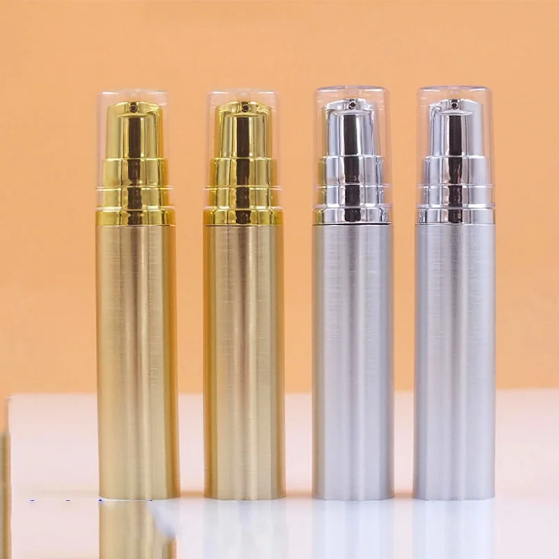 10ml silk-covered airless bottle bottled water and milk essence liquid gold and silver spot cosmetics packaging 0.5oz