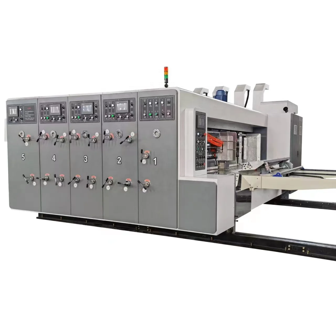 Automatic corrugated packing printing slotting folder gluer strapping machine manufacturer