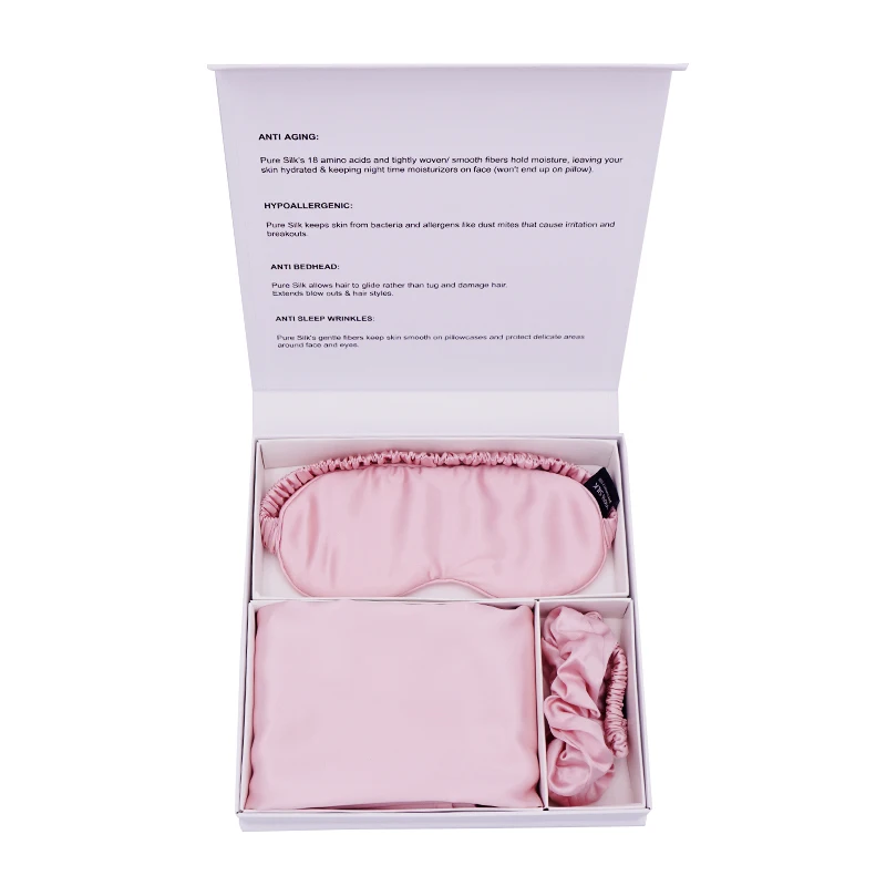 Non-toxic Pure Silk Filling Silk Sleep Eye Mask with pouch