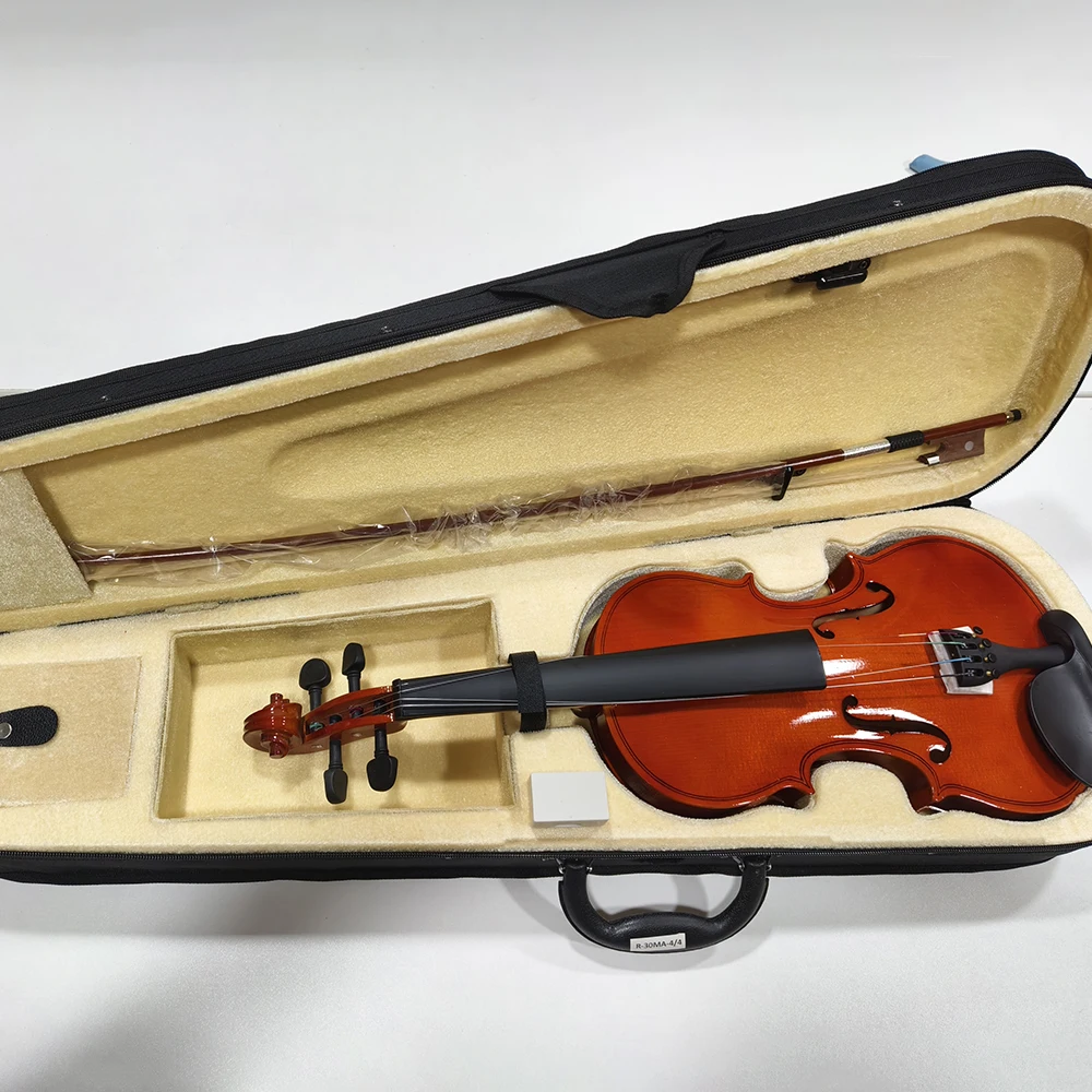 China Factory Stringed Instruments With Free Case Bow Rosin Full Size 4/4 Student Violin